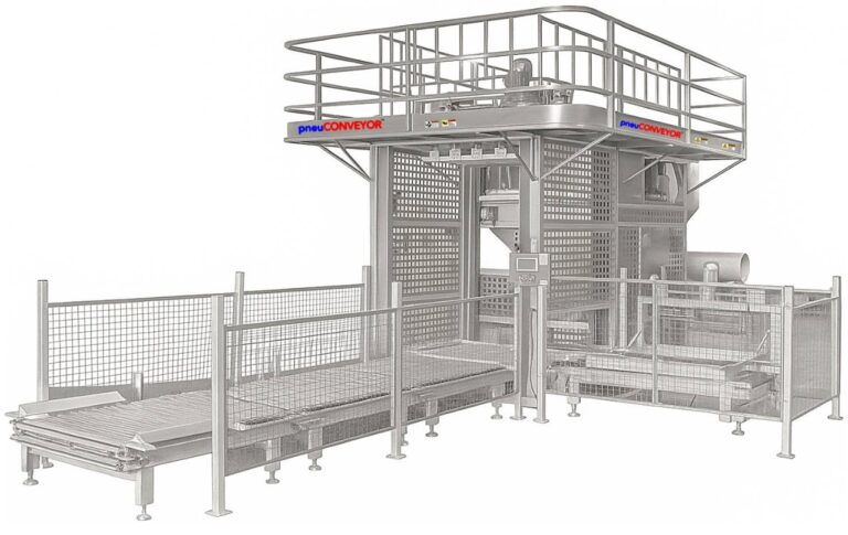 Automatic sack discharging
