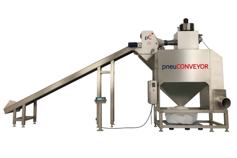 Semi automatic bag emptying system